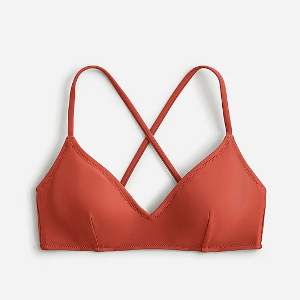 NWT J Crew Cross-back French Bikini Top